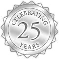 Celebrating 25 Years Badge
